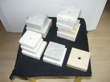 12 St. Marmorsockel weiss, , versch. Größen,  siehe Beschreibung und Bilder.