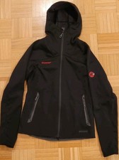 Mammut,Softshelljacke mit Kapuze, Damen, schwarz,NP € 280, winddicht, Top-Jacke 