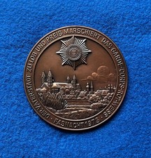 Medaille Fastnacht Speyer 1973 Garde-Corps Bronze einseitig 87 mm vorzüglich