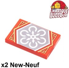 Lego 2x Fliese verziert 2x3