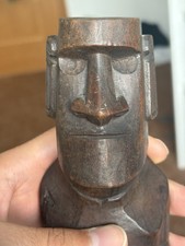 Handgeschnitzte Holzfigur – Moai Statue von der Osterinsel