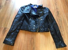 s.Oliver fashion hero Lederjacke, Bikerjacke, Jacke Gr. 34, XS schwarz !!!