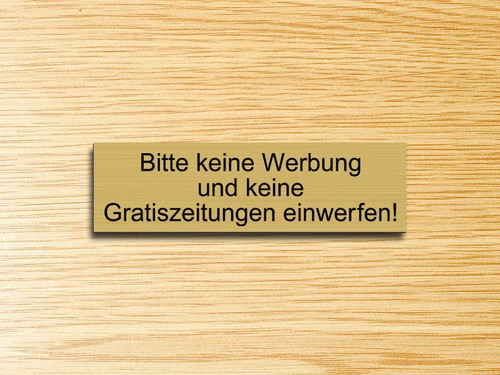 Briefkastenschild bitte - briefkastenschild,