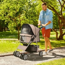 PawHut Hundewagen Hundebuggy Silber Pet Stroller Jogger Anhänger leicht faltbar