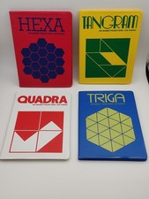 Parker Magnet Pocket Spiele Set Quadra Triga Tangram Hexa Vintage Sammlung