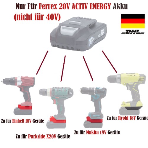 Akku adapter für ferrex 20v - adapter,