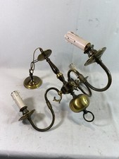 Alter Kronleuchter Mit Drei Armen Aus Messing