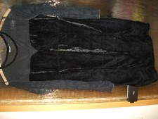 Kleid Schwarz Black 42 Dress Party Ball Abi Glanz Träger Gothic 