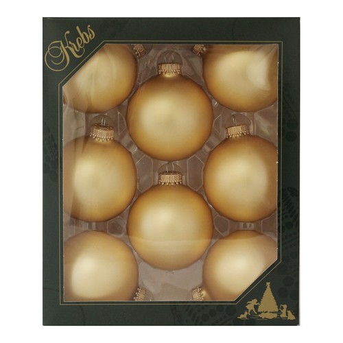 Weihnachtskugeln gold matt - matt, 8