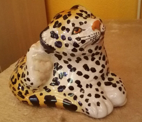 Leoparden figur keramik - leoparden,