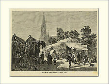 Auf der Auer Dult München Flohmarkt Kunst Glump Ruppert Antik HOLZSTICH L 204