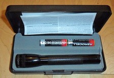 Mini Maglite 2A Neuwertig, Box, 2.Variante+Lederholster Polizei Taschenlampe AA