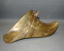 Steigbügel Schuh Messing 19. Jahrhundert Rüstung H.  26,5 cm