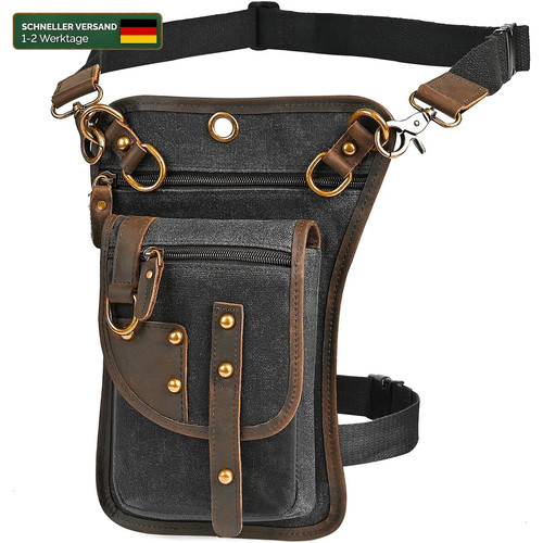 Beintasche herren canvas leder - herren,