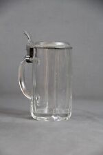 Bierkrug Glaskrug Krug Zinndeckel Brauerstern Stern graviert um 1900