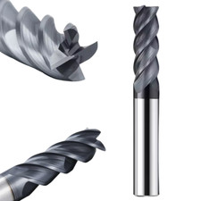 VHM Schaftfräser Ø1-20mm TiAlN 50HRC kurz/lang Universal VA-Fräser 4-Schneiden