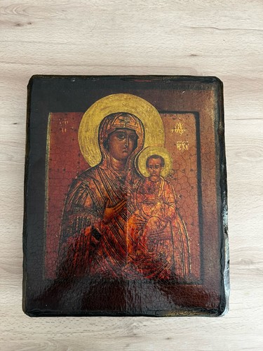 Antike ikone madonna mit kind - madonna,