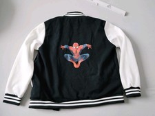 Spiderman College Jacke Jungen 150 Schwarz Weiß Sweat 