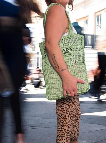 Strandtasche aus raffia tote - /,