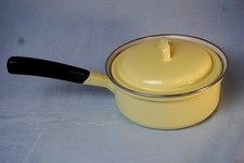 Original Kochtopf Email 50er/60er Jahre Stielkasserolle Topf Küche Kochen