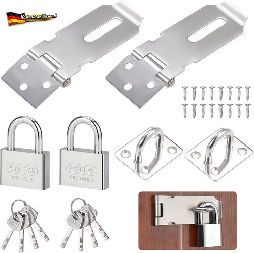 Edelstahl riegelschloss set - edelstahl,