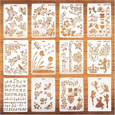 Kunstschablonen, Malvorlagen, Malwerkzeug, Kreativ-Set, Tier, Blumen, Buchsta...