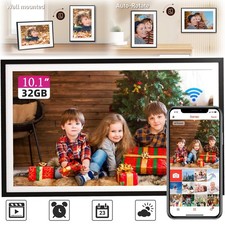 Frameo Digitaler Bilderrahmen 32GB 10.1Zoll Fotorahmen HD Elektro Bilderrahmen