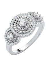 Massiver Silber Trilogie Halo