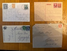 historische Postkarten mit gestempelten Briefmarken (Bayern und Deutches Reich.