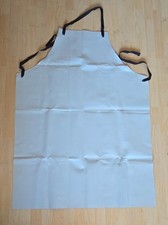 Robuste Industrieschürze aus PVC – umkehrbar & abwaschbar 90x120 Weiß - Schwarz