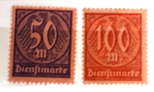Dienstmarken 100 mark - -, 50/100