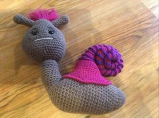 Schöne Schnecke, Kuscheltier, Plüschtier, Stofftier selbst gemacht TOP !!!