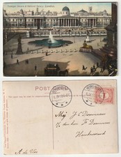 82133 - London - Trafalgar Square and National Gallery - AK, gelaufen 6.9.1913
