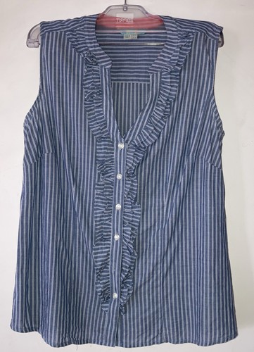 Bluse oberteil gestreift blau - bluse,