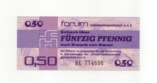 0,50 Mark  FORUMSCHECKS DDR 1979 ECHT und UNC