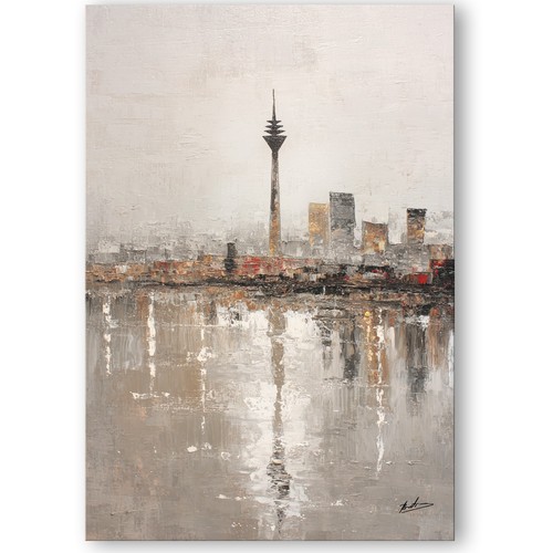 Abstrakte düsseldorf skyline - düsseldorf,