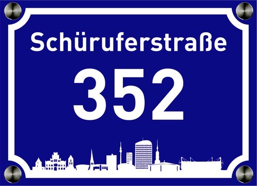Hausnummernschild metall - hausnummernschild,