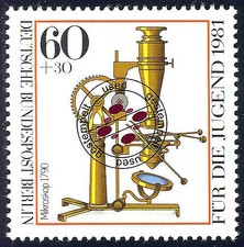 643 Optische Instrumente 60+30 Pf O gestempelt - Mikroskop
