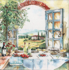 Dekobild Landschaft Haus