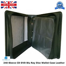 10 x 240 Hülle CD DVD Blu Ray Disc Geldbörse Halter Tasche Aufbewahrung Tragetasche Leder