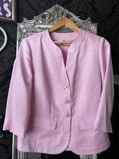 Sommer Mann Damen Blazer Gr. 40 Rosa Pink Jacke Bouclé Stil Elegant