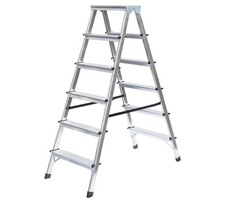 Leiter Bockleiter Alu Stufen-Stehleiter Haushaltsleiter 2×6 Stufen MUNK