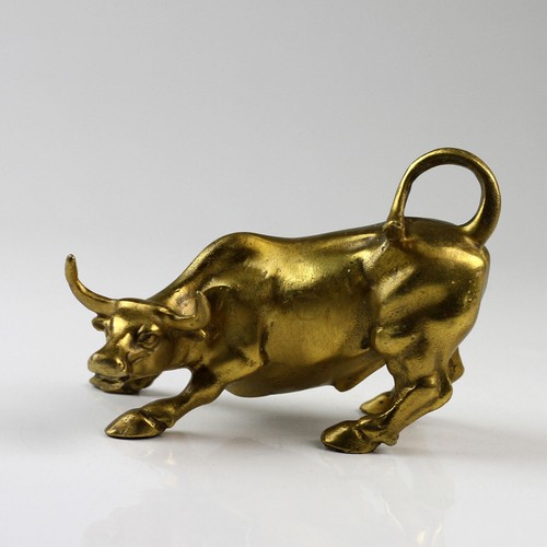 Messing figur stier wall - messing-figur, stier,