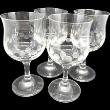 4 Ingrid Glas Polka Dots Punkte Weinglas Rotwein 70er Jahre Vintage 14cm Glas