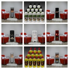 Ethanol & Gelkamin Hightower Kamin mehrere Farben 100 cm Höhe 3 Brennstoffdosen