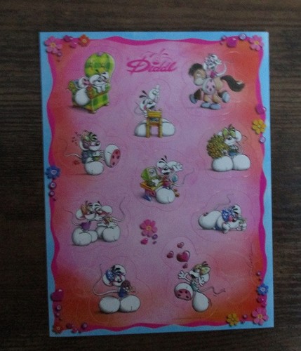 Diddl sticker aus briefpapier - sticker,