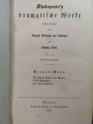 Shakspeare dramatische - shakspeare's,