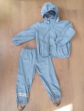 Mikk Line Regenanzug blau Gr 110 Jacke Hose