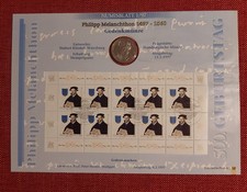 BRD Numisblatt 1/1997 - 10 DM Münze "Melanchthon - silber