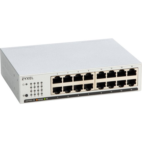 Zyxel gs1100 16 port - gs1100-16, 16-port